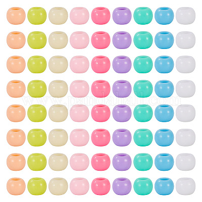 200шт непрозрачные акриловые европейские бусины&nbsp;SACR-TA0001-58-1