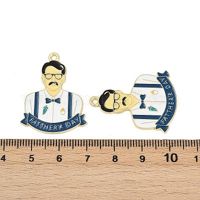 Подвески из сплава с эмалью ко Дню отца ENAM-V001-03E-G-1