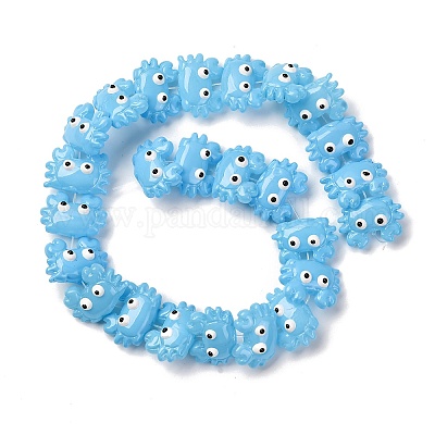 Прозрачные стеклянные эмалевые бусины LAMP-V001-08J-1