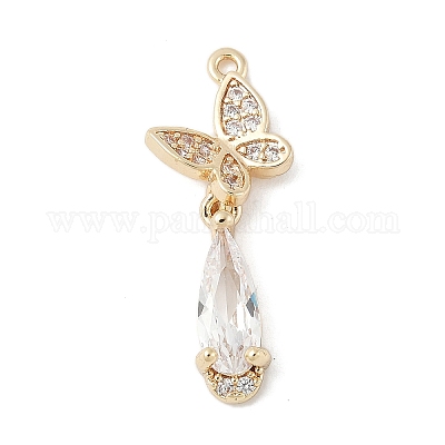 Латунные микро проложить кубического циркония подвески KK-M326-04G-1