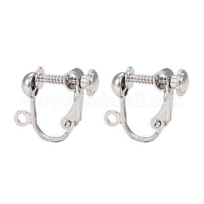 Wholesale Brass Screw On Clip-on Earring Dangling Charms Pendants