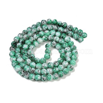 Строковые и обжиговые стеклянные бусины в нитях GLAA-S176-06-1