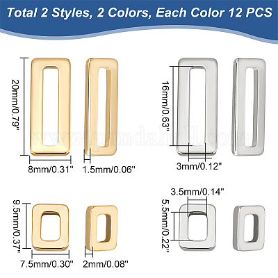 48 шт. 4 соединительных кольца из нержавеющей стали 201 STAS-UN0040-26-1