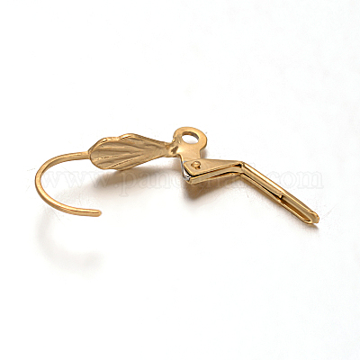 Фурнитура для сережек с застежкой-рычагом из нержавеющей стали 304 с ионным покрытием (IP) X-STAS-F075-35-1