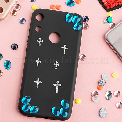 48 шт. 6 стиля кабошонов из сплава со стразами MRMJ-GO0001-02-1