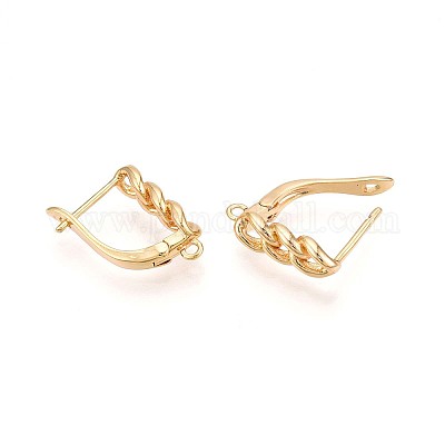 Латунная серьга-кольцо KK-N261-41G-1