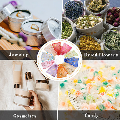 100шт 10 цвета мешочки для ювелирных изделий из органзы на шнурке OP-TA0001-02-1