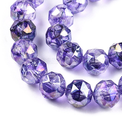 Прозрачные стеклянные бусины гальваническим пряди EGLA-N006-077D-1