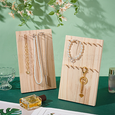 2 стили деревянные подставки для ожерелий NDIS-NB0001-08-1