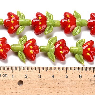 Бусы лэмпворк ручной работы LAMP-A005-03F-1