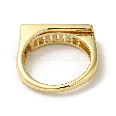 Bagues en laiton plaqué or véritable 18k&nbsp;RJEW-M162-05G-02-1