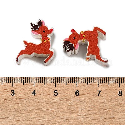 Рождественские тематические деревянные бусины схима WOOD-F018-05-1