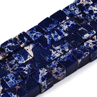 Окрашенные синтетические нити из имперской яшмы G-T139-8x8-38C-1