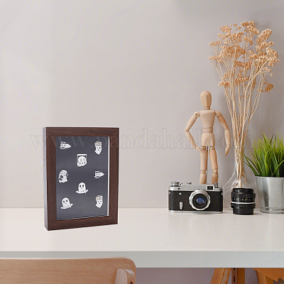 Настольные прямоугольные деревянные подставки для монет FIND-WH0152-174B-1