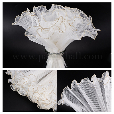 Упаковка цветочных букетов из плиссированной марлевой пряжи OP-GF0001-01A-1