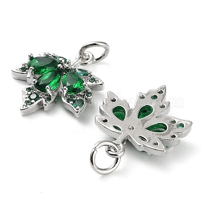 Подвески из латуни с покрытием из прозрачного кубического циркония KK-B078-02P-02-1