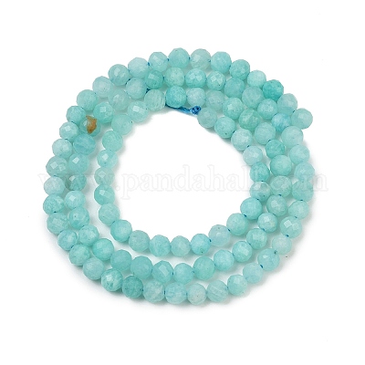 Природных амазонит бисер нитей G-E411-43-4mm-1
