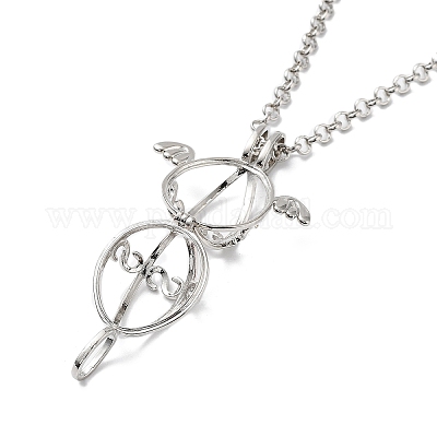 Латунь подвесные ожерелья NJEW-P299-A06-P-1