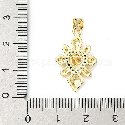 Латунные микро проложить кубического циркония подвески KK-I379-03G-E-1