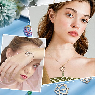 24 шт. подвески из нержавеющей стали 304 двух цветов STAS-DC0012-02-1