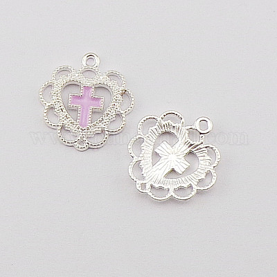 Подвески из эмали и сплава HEAR-PW0001-064G-1