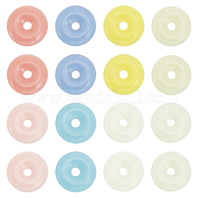 16 шт. подвески из синтетического светящегося камня двух цветов G-CA0001-75-1