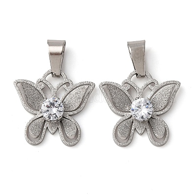 Подвески из нержавеющей стали 304 с паве из кубического циркония STAS-P406-04P-1