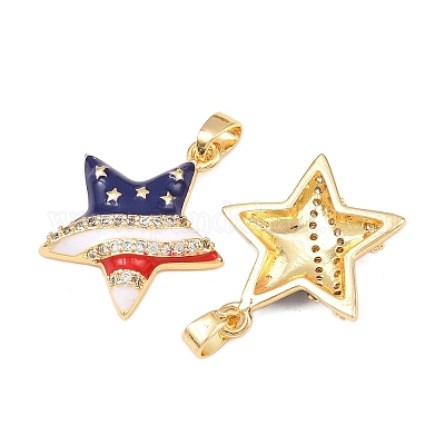 Латунные микро проложить кубического циркония подвески KK-C248-11B-G-1