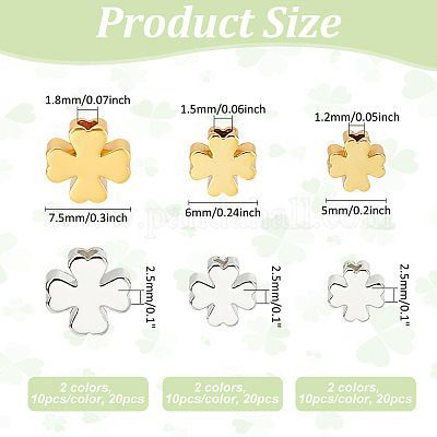 60шт 6 стиля латунные бусины KK-PH0010-98-1