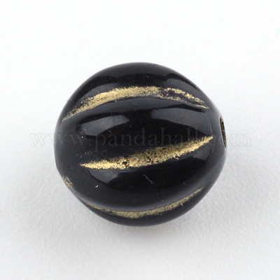 Круглые металлизированный акриловые бусины PACR-Q102-49B-1