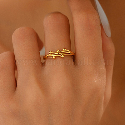 Модное серебряное многослойное золотое кольцо с бусинами S925 для женщин RK8660-3-1