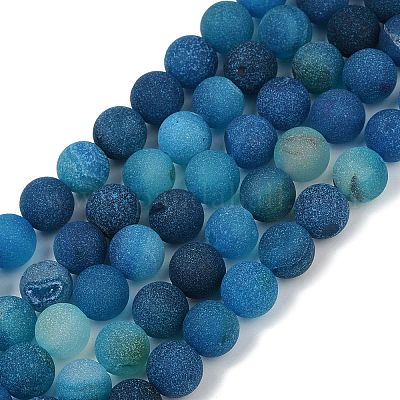 Натуральный druzy агатовые бусы пряди G-NH0024-A04-8mm-1