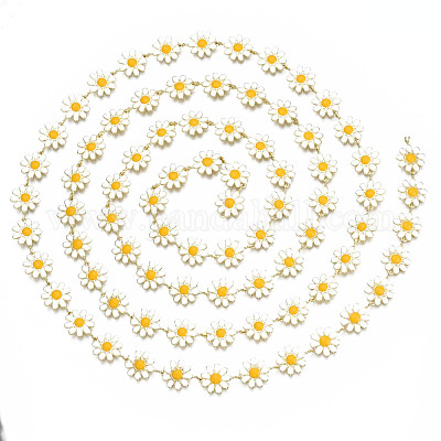 Латунные цепочки с цветочными звеньями CHC-N018-098H-1