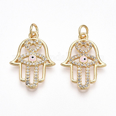 Латунные микро проложить кубического циркония подвески KK-T070-73-1