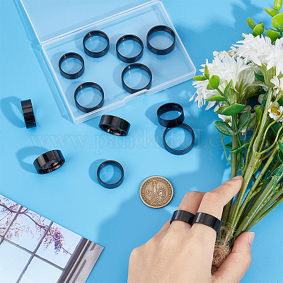 14 шт. набор из 7 колец из нержавеющей стали 304 размера RJEW-UN0002-90EB-1