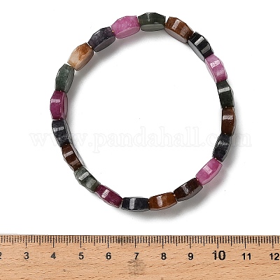 Овальные браслеты из натурального малайзийского нефрита с бусинами G-P589-02A-04-1