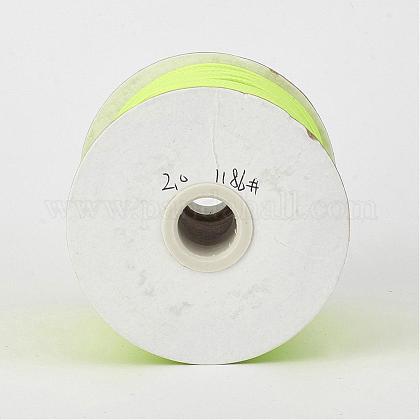 環境に優しい韓国のワックスポリエステルコード  緑黄  2mm  約90ヤード/ロール（80メートル/ロール） YC-P002-2mm-1186-1
