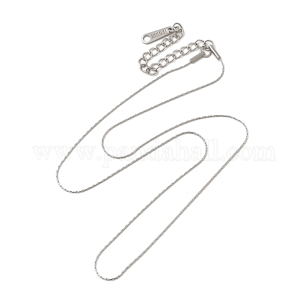 304 collana a catena coreana in acciaio inossidabile da donna NJEW-G097-03P-1