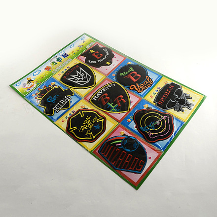 Badges accessoires de costumes de la série informatisés broderie fer de tissu sur les correctifs AJEW-Q097-M08-1