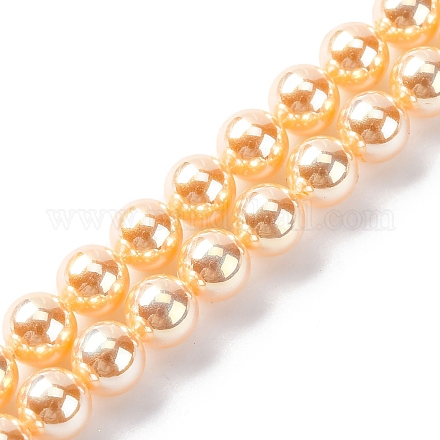 УФ-покрытие перламутровые стеклянные жемчужные бусины нити GLAA-F128-01A-T6-1