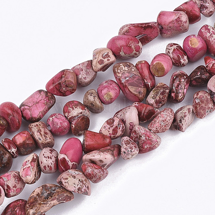 Fili di perle di diaspro imperiale naturale G-S355-06D-1