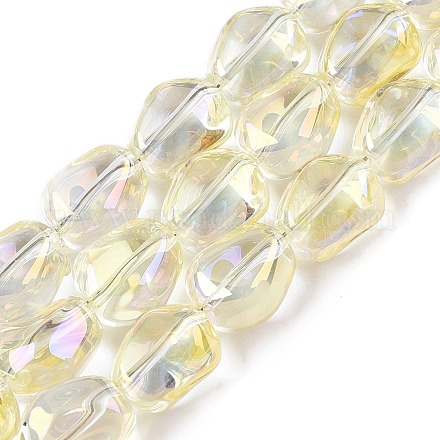 Стеклянные бусины с гальваническим покрытием &nbsp;EGLA-T021-08C-1