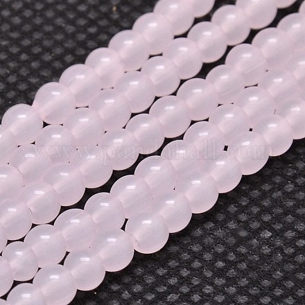 Round Imitation Jade Glass Beads Strands GLAA-F031-8mm-06-1