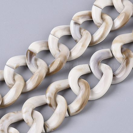 Handmade Acrylic Curb Chains SACR-N006-005E-1