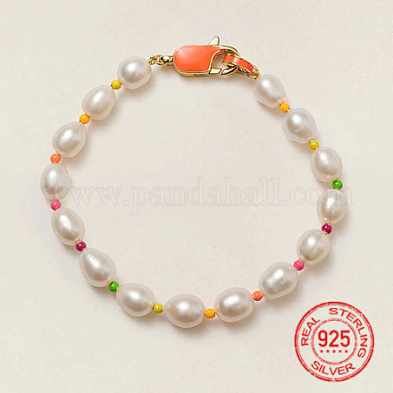 Braccialetti con perline di perle naturali da donna CT7903-1-1