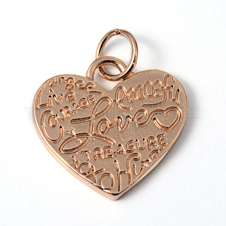 Heart with Words Alloy Pendants PALLOY-AD37729-FF-1