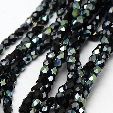 Electroplate Glass Beads Strands EGLA-J041-3mm-H03-1