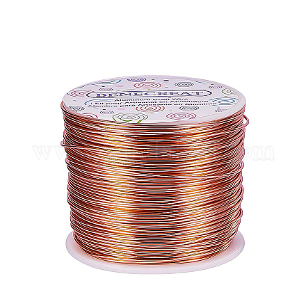 BENECREAT 17 Gauge(1.2mm) Aluminum Wire 380FT(116m) Anodized Jewelry Craft Making Beading Floral Colored Aluminum Craft Wire - Copper AW-BC0001-1.2mm-04-1