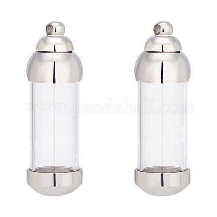 Unicraftale 2pcs 304 pendentifs de bouteille en verre en acier inoxydable STAS-UN0044-69-1
