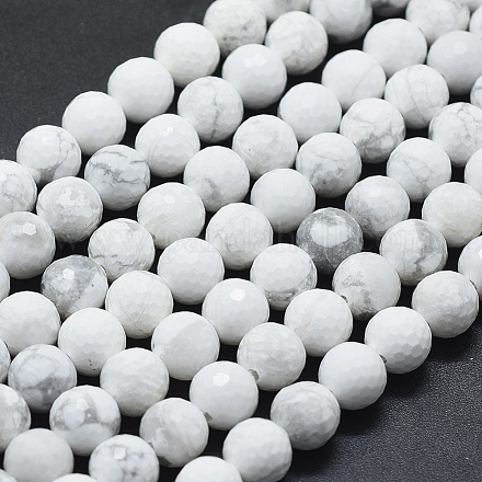 Chapelets de perles en howlite naturelle G-D0013-65-1
